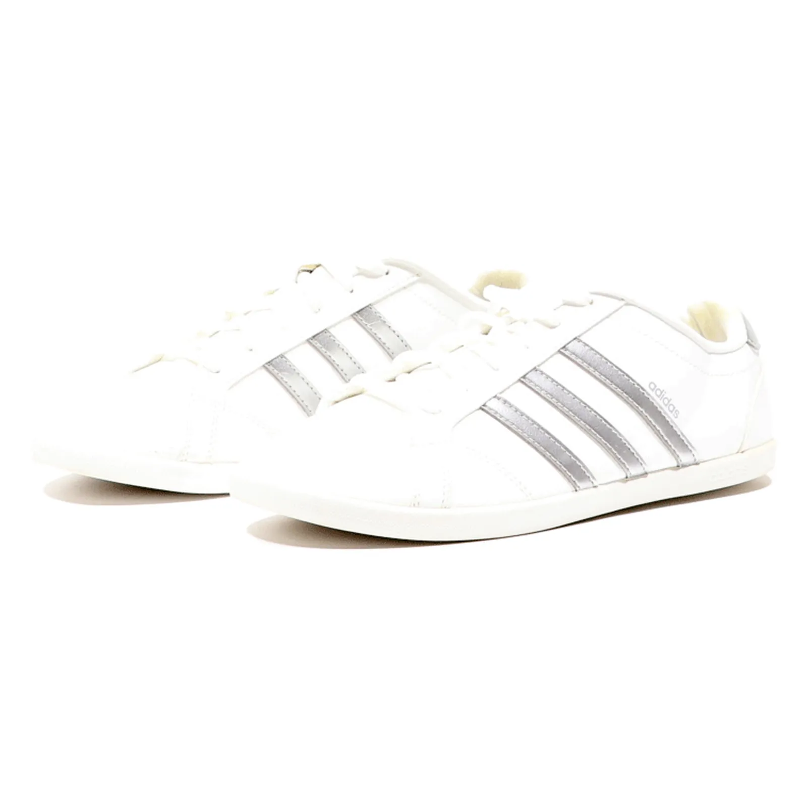 ADIDAS Low Top Trainers White Leather Womens UK 8