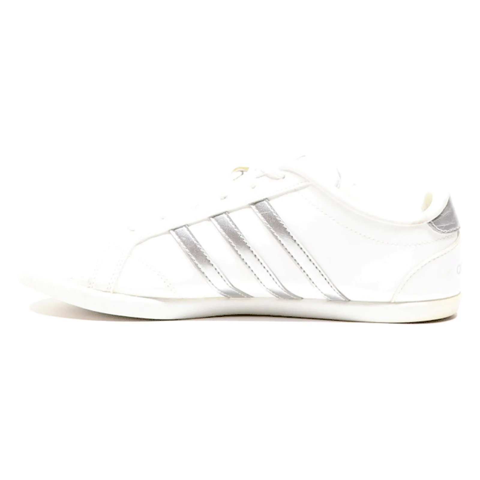 ADIDAS Low Top Trainers White Leather Womens UK 8