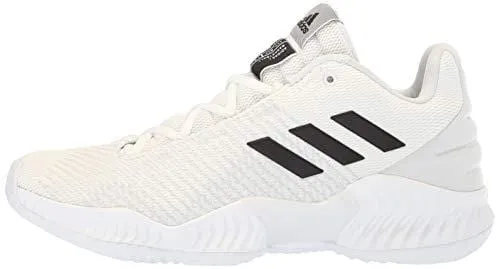 adidas Men's Pro Bounce 2018 Low Basketball Shoe, Black/Crystal White, 10.5 M US
