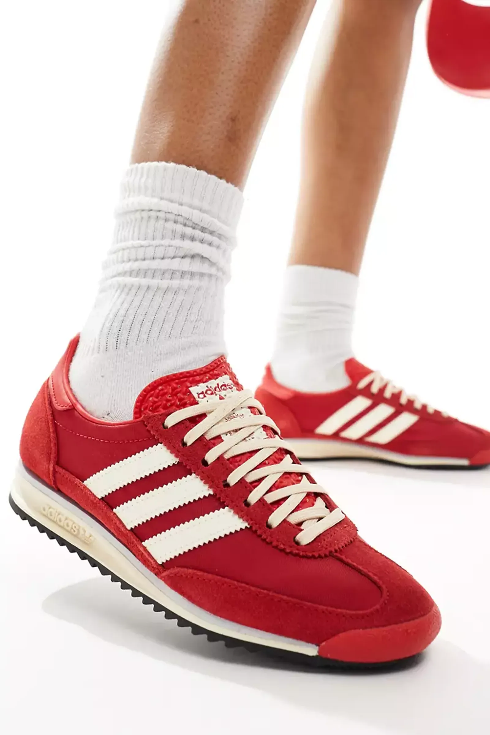 Adidas Originals SL 72 OG Trainers in Red and Cream