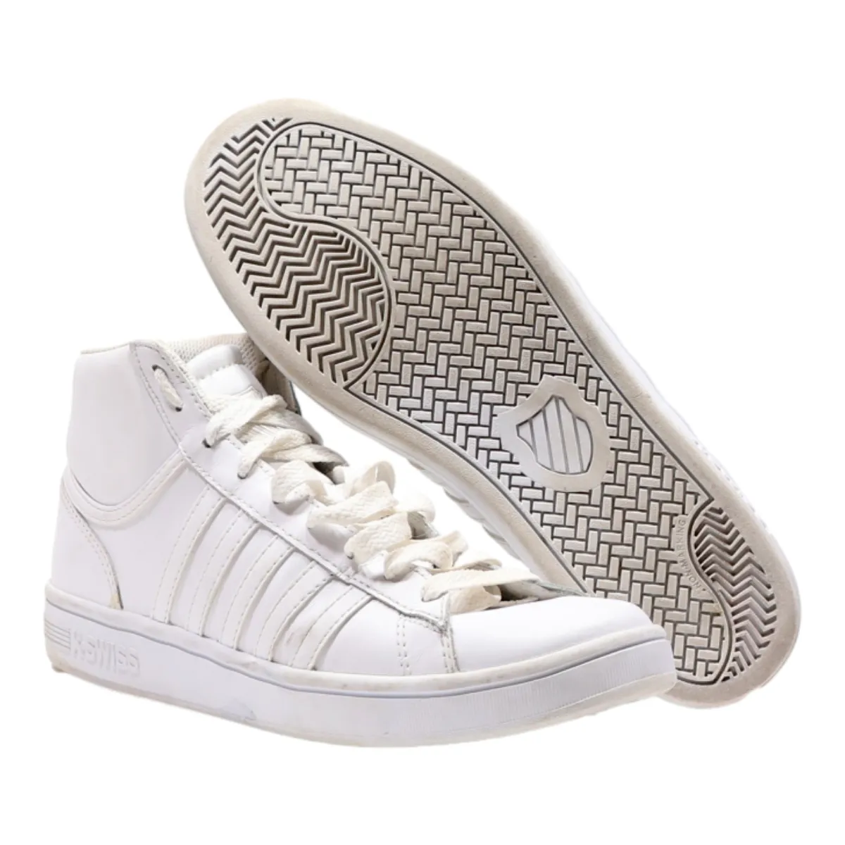 ADIDAS Sneaker Trainers White Leather Mens UK 8