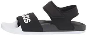 adidas unisex adult Adilette Sandal, Core Black/White/Core Black, 10 Women Men US