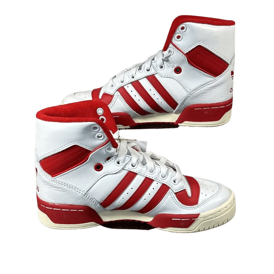 Adidas Women's Rivalry High 'White Scarlet' Basketball Shoes