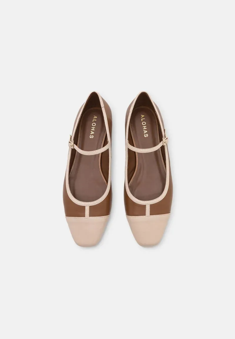 Agate Retro Tan Ballet Flats
