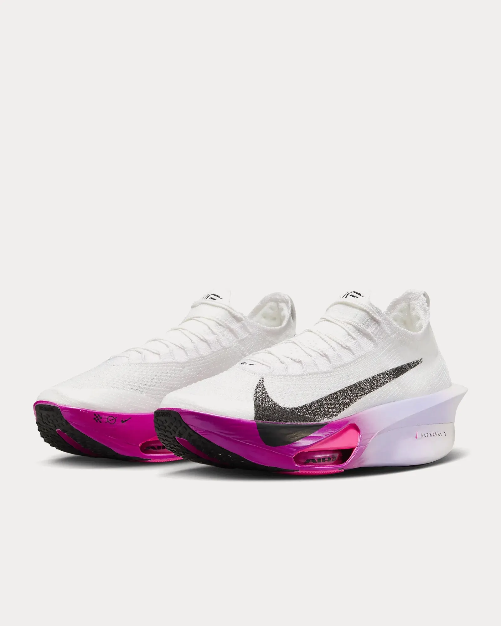Alphafly 3 White / Purple Agate / Vivid Grape / Black Running Shoes