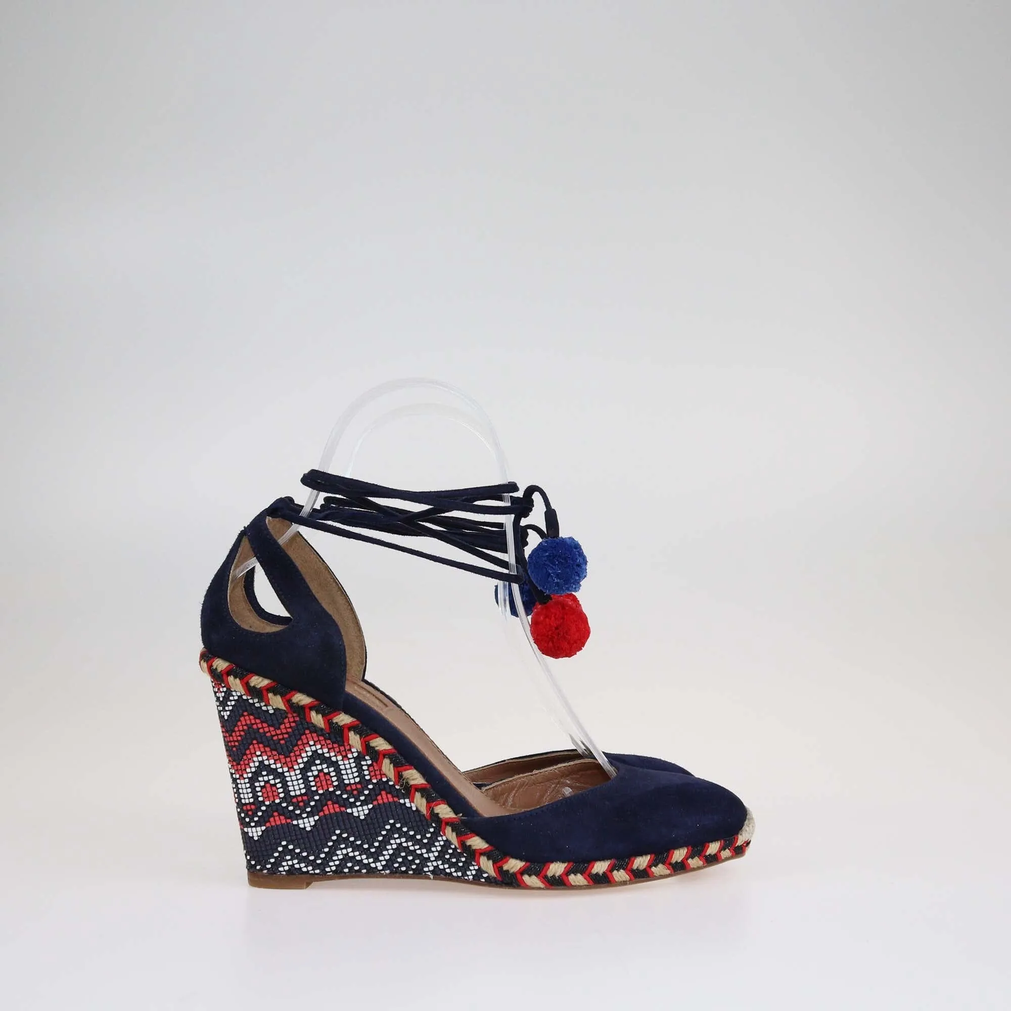 Aquazzura Multicolor Palm Beach Wedge Sandals