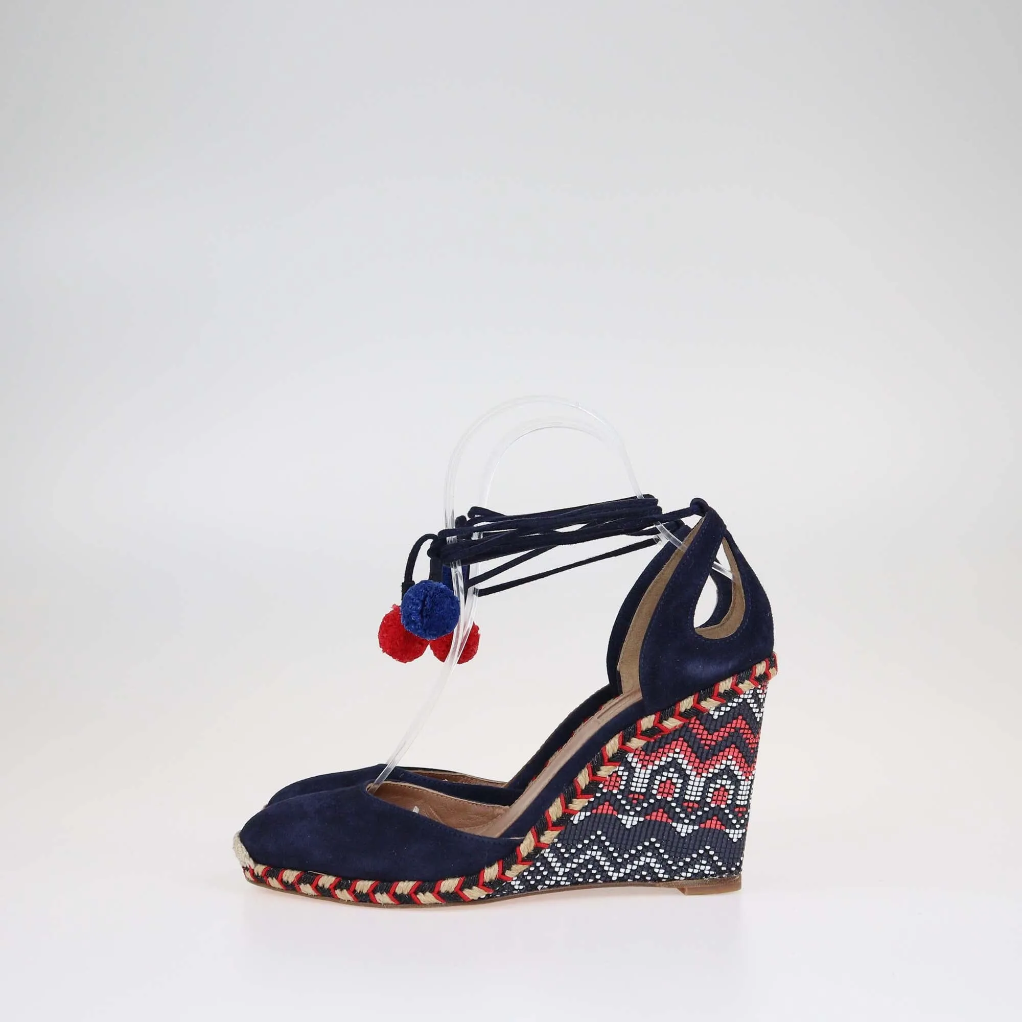 Aquazzura Multicolor Palm Beach Wedge Sandals