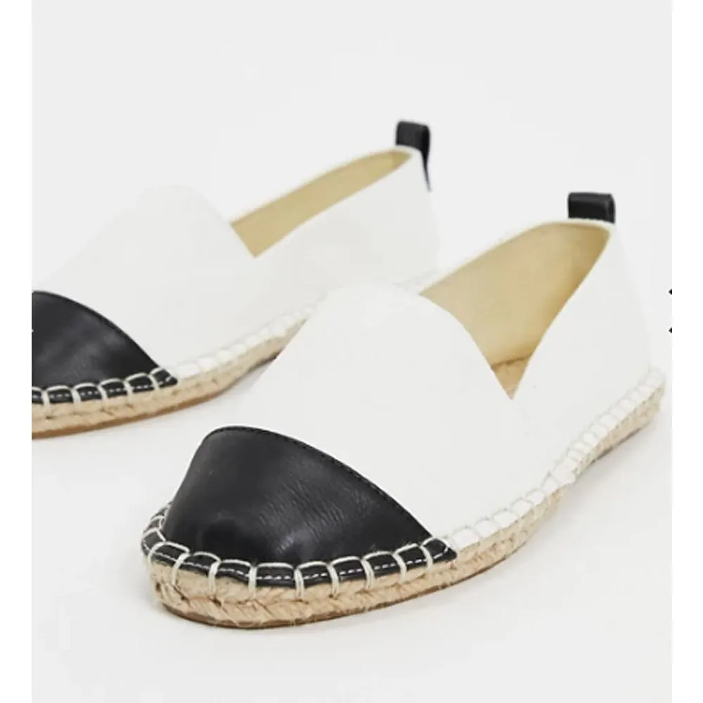 Asos- Jacey Espadrilles In White Canvas