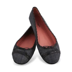 Azzedine Alaïa Denim Jeans Ballet FLATS Shoes ~ 37 1/2 UK 4.5 US 7.5 Ladies