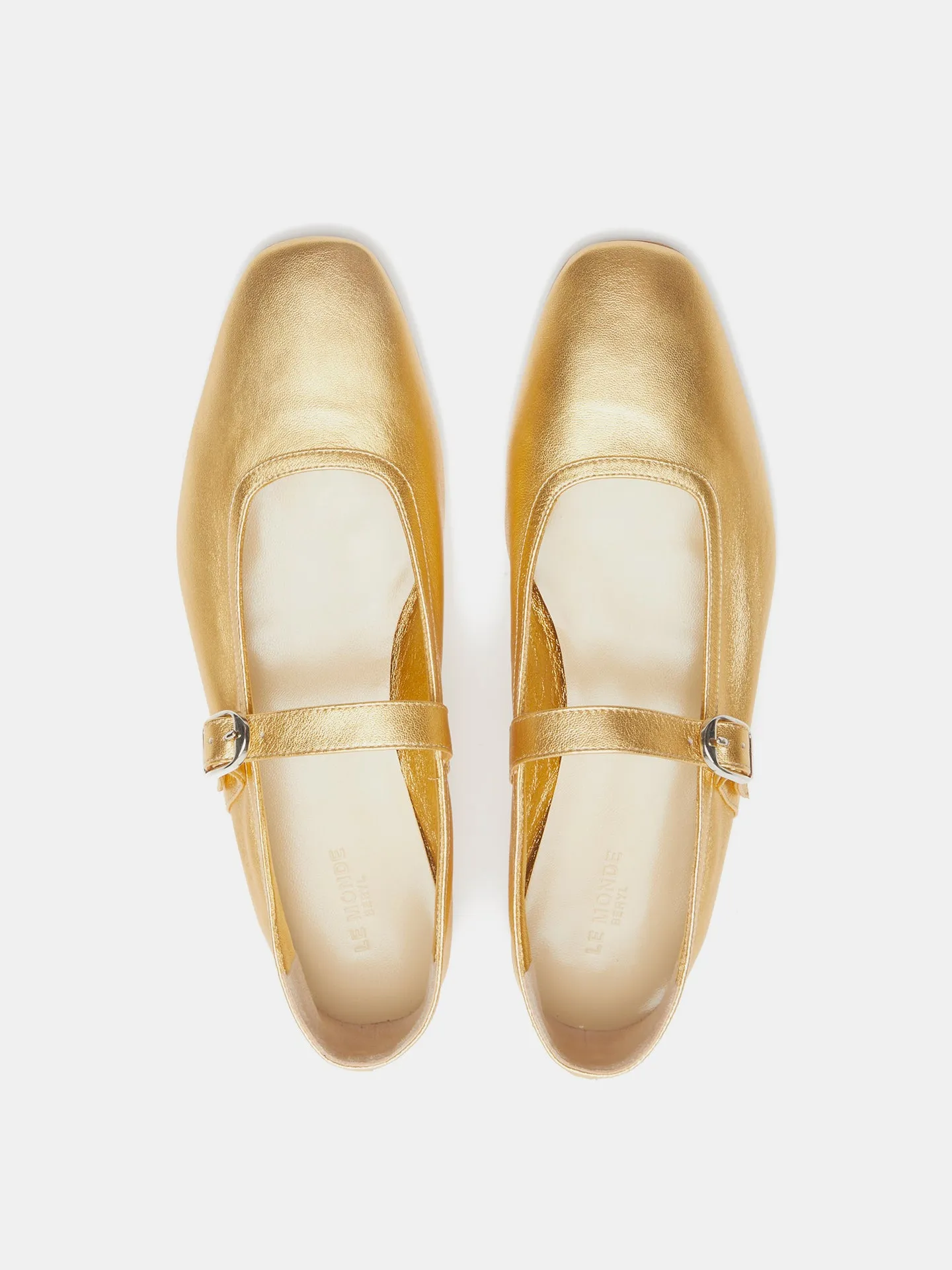 Ballet Mary Jane / Yellow Gold Leather