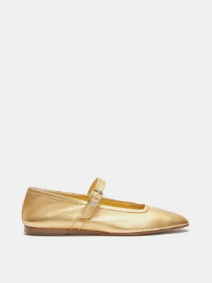 Ballet Mary Jane / Yellow Gold Leather