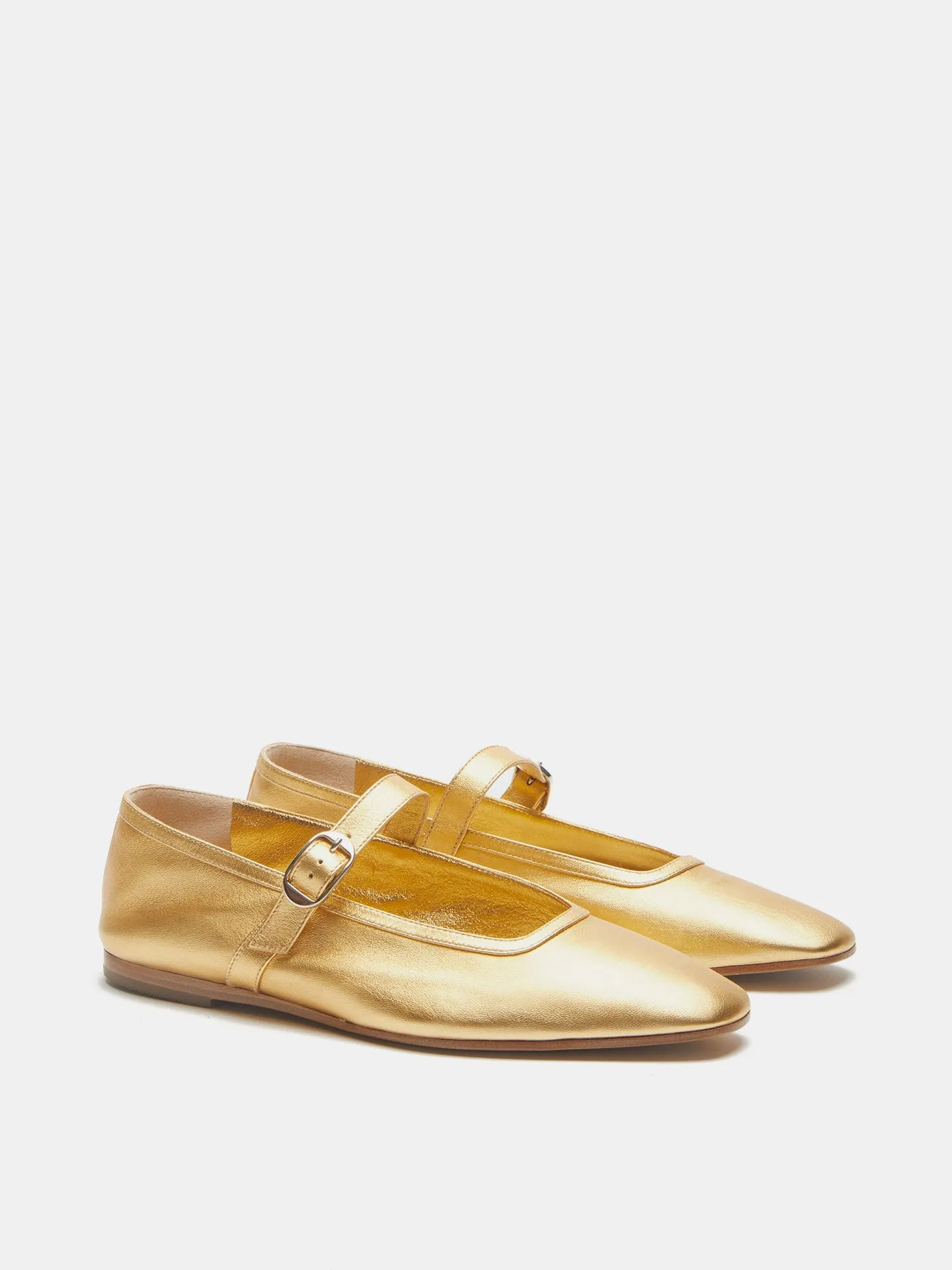 Ballet Mary Jane / Yellow Gold Leather