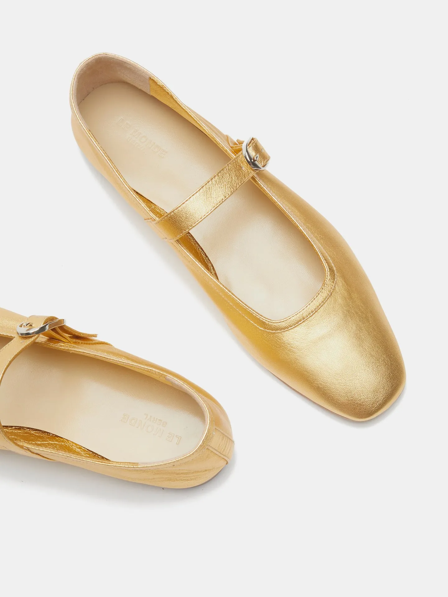 Ballet Mary Jane / Yellow Gold Leather