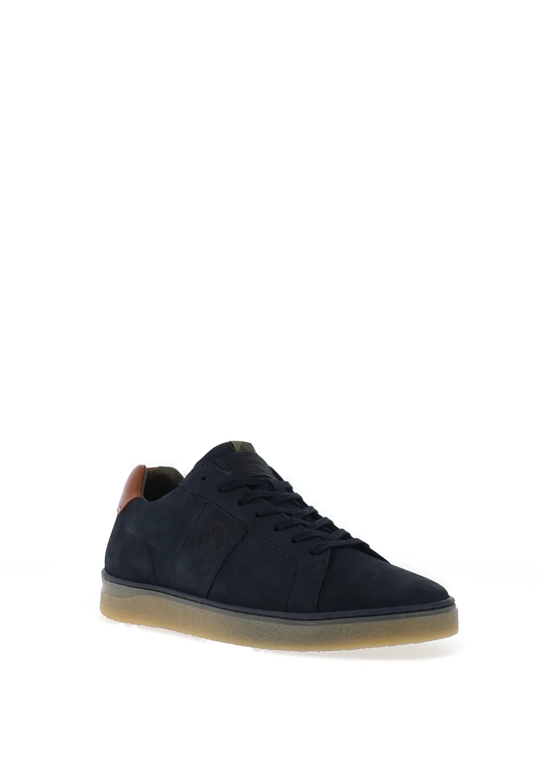 Barbour Reflect Leather Trainers, Navy