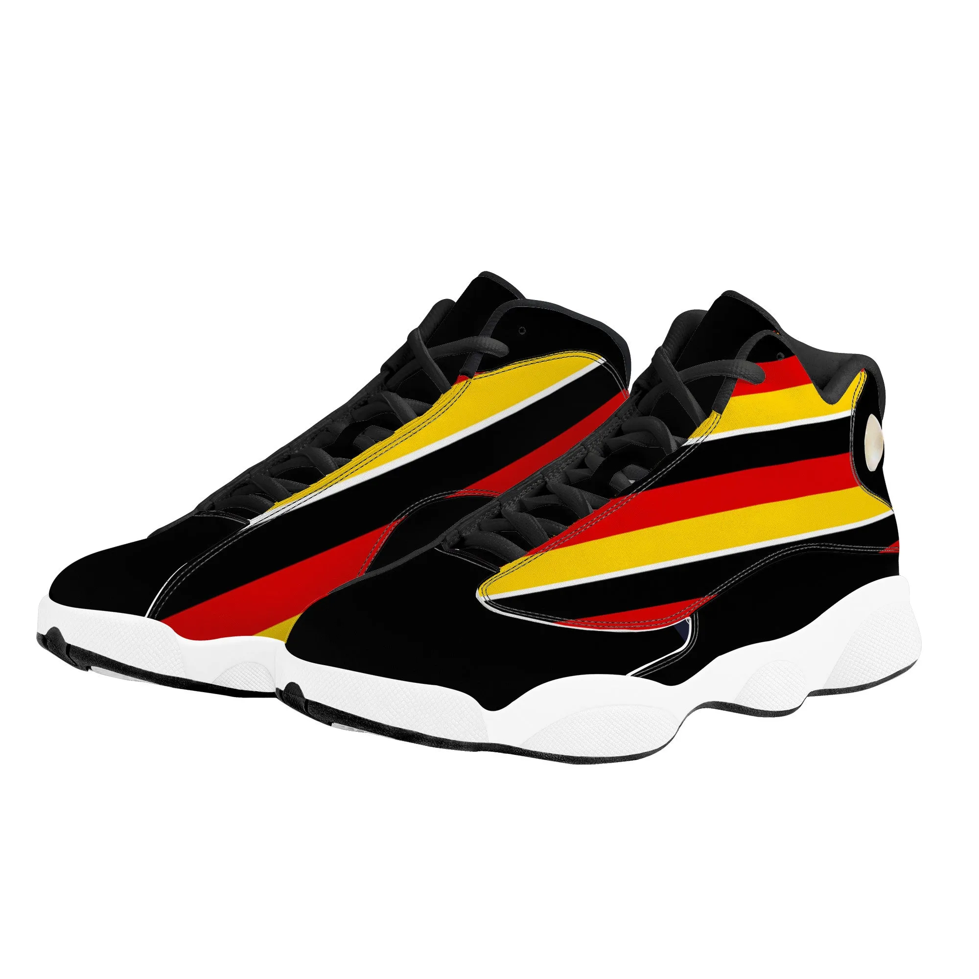 Basketball Shoes - Red/Black/Yellow