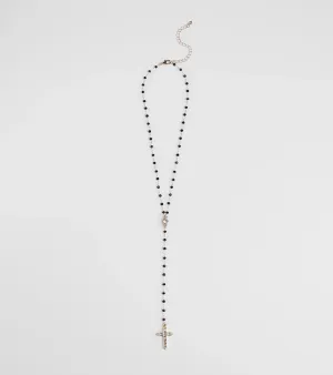 Beaded Beauty Rhinestone Cross Necklace