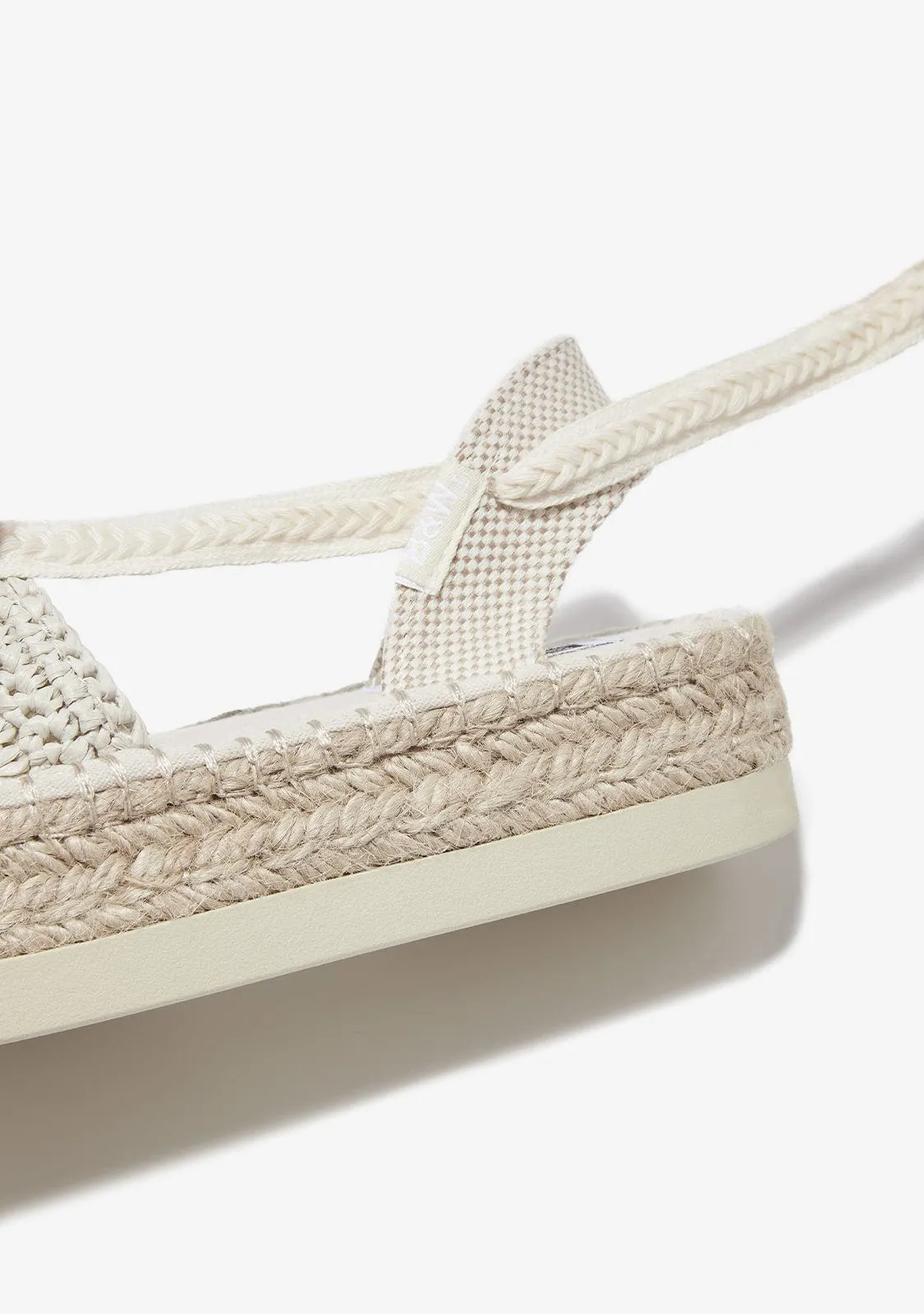 Beige Straps Espadrilles B&W