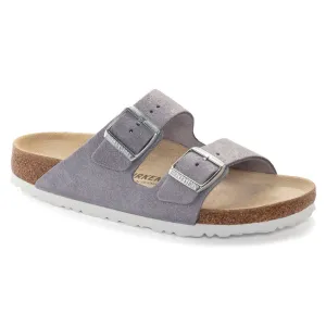 'Birkenstock' Women's Arizona Suede Leather Sandal - Shimmering Purple Fog