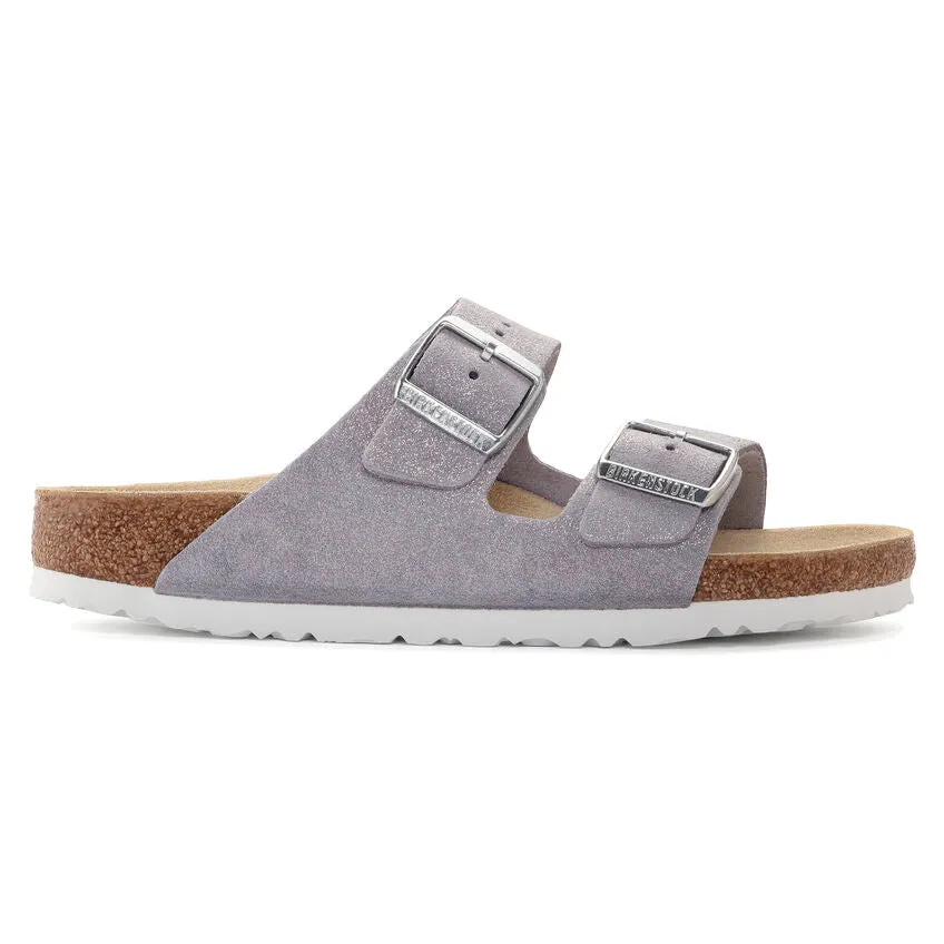 'Birkenstock' Women's Arizona Suede Leather Sandal - Shimmering Purple Fog