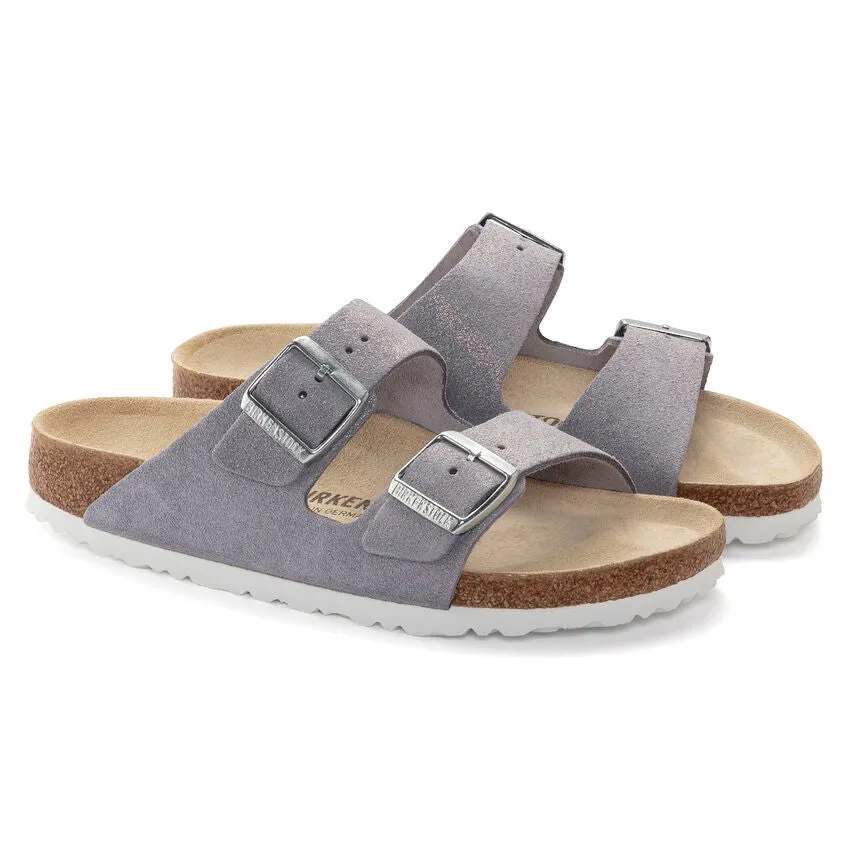 'Birkenstock' Women's Arizona Suede Leather Sandal - Shimmering Purple Fog