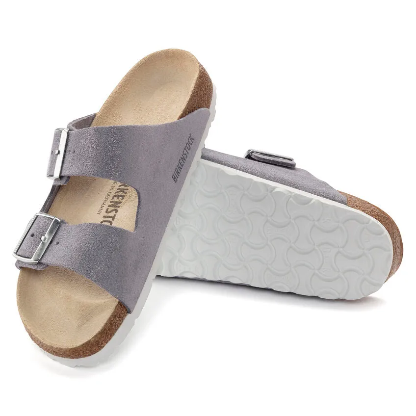 'Birkenstock' Women's Arizona Suede Leather Sandal - Shimmering Purple Fog