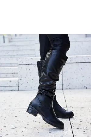 Black creased Angelico boots