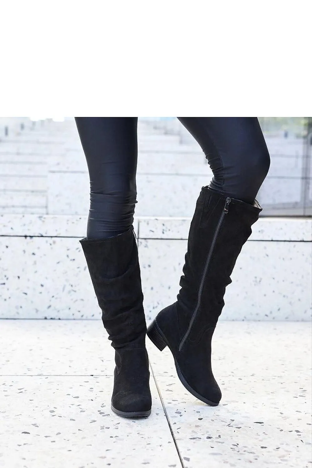 Black creased Angelico boots
