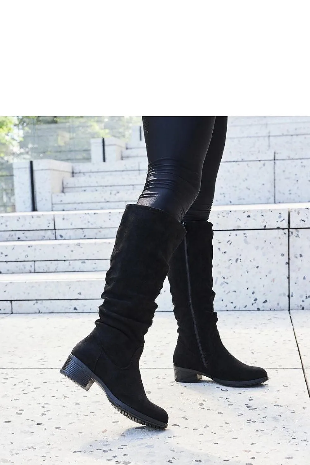 Black creased Angelico boots