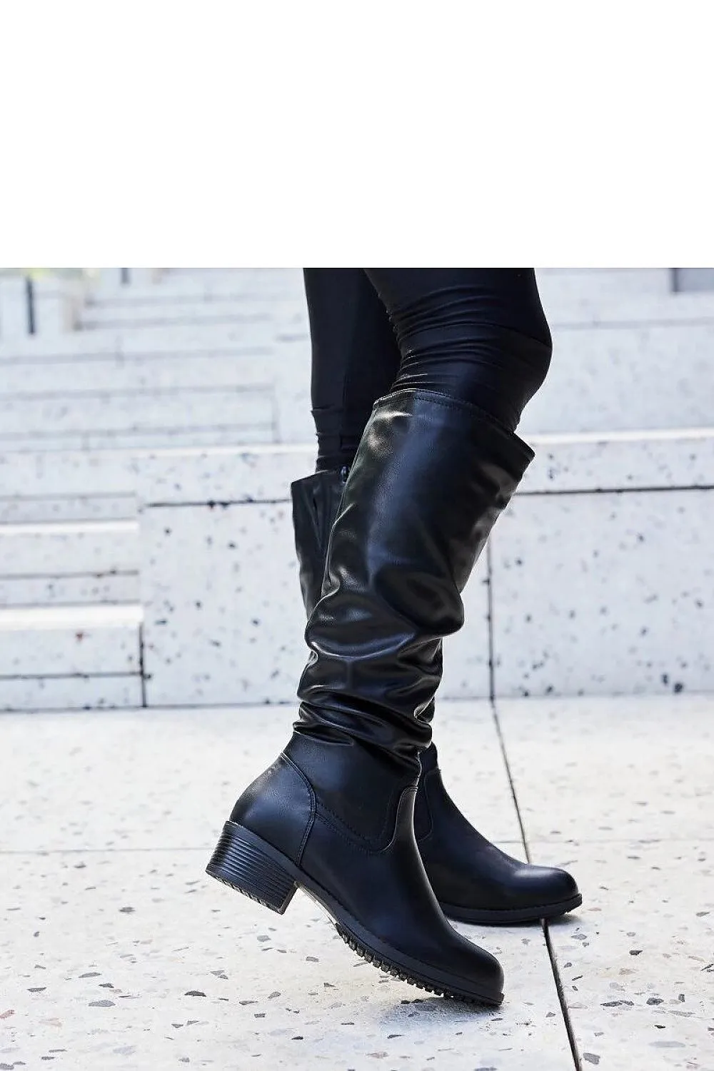 Black creased Angelico boots