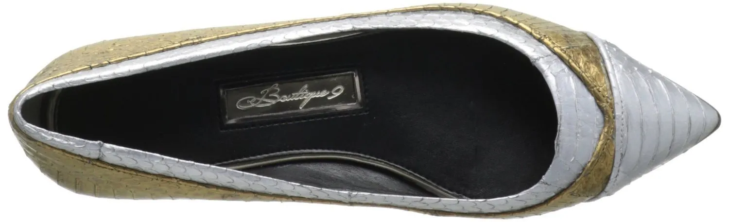 Boutique 9 Neeko5 Ballet Gold/Silver Flat (Women)