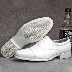 Brand Men Oxford Shoes White Men Dress Office Wedding Formal shoes Lace up Round Toe Leather Shoes Men chaussure homme