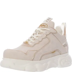 Buffalo Womens White And Gold Cld Chai Vegan Chunky Trainers