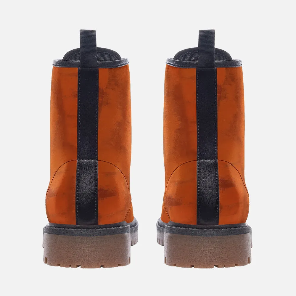 Burnt Orange Combat Boots (For Women and Men)