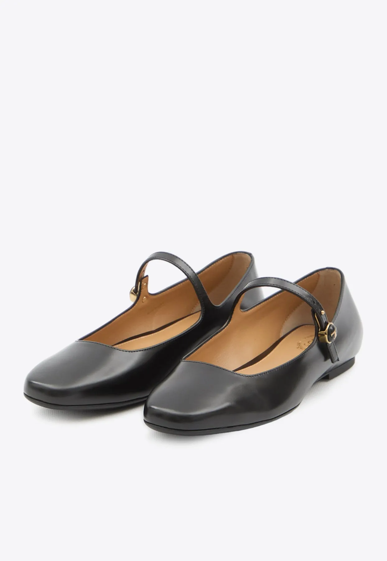 Calf Leather Ballet Flats