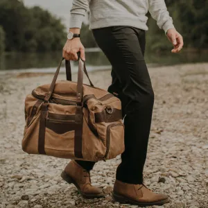 Campaign Waxed Canvas Medium Duffle Bag by Mission Mercantile Leather Goods