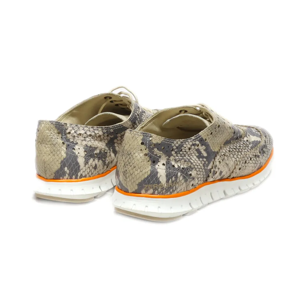 Cole Haan Grand 0S Lace-Up Shoes Leather Brown Colour For Kids
