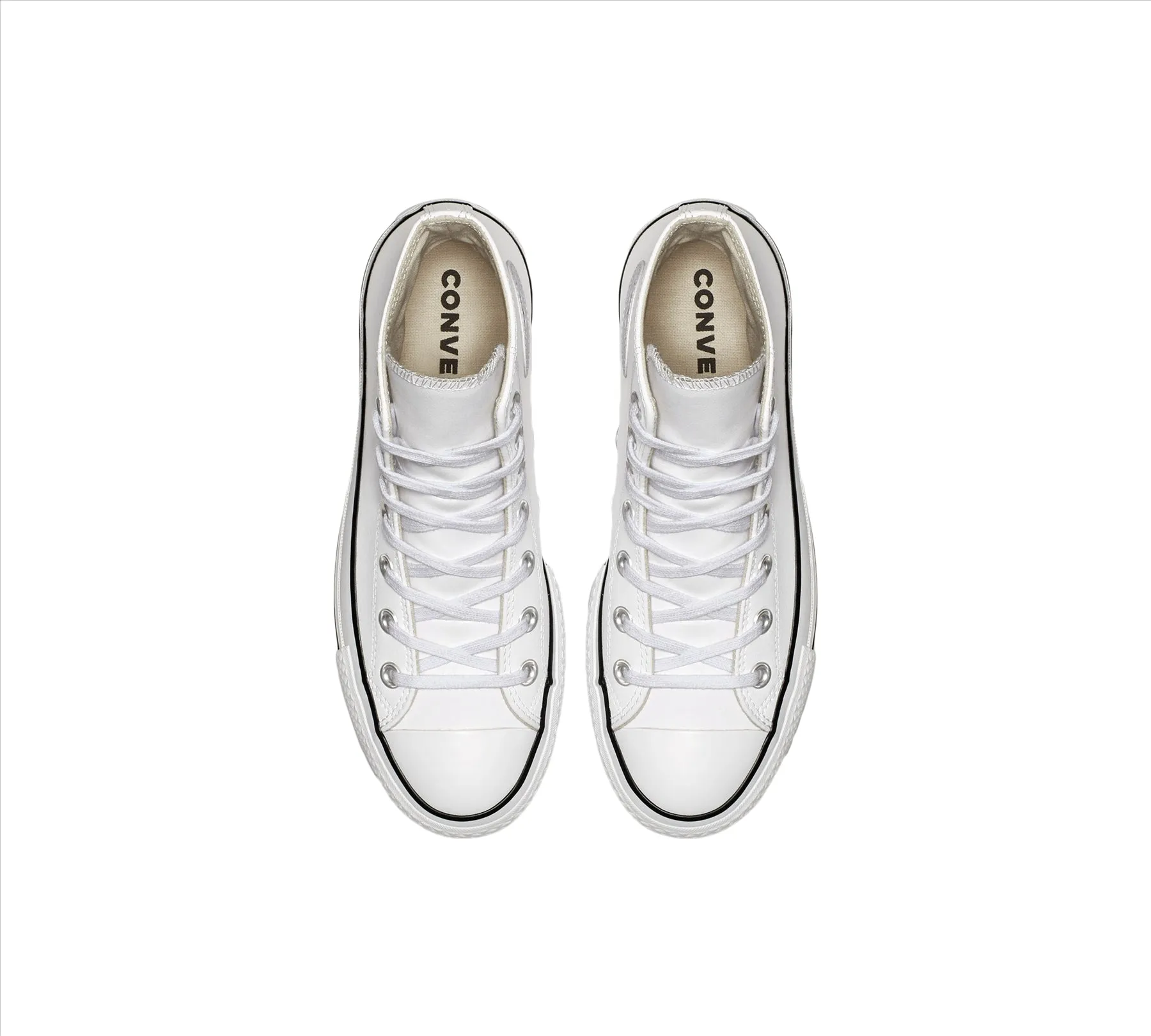 Converse Chuck Taylor All Star Platform Leather 561676C Shoes White UK 3-8