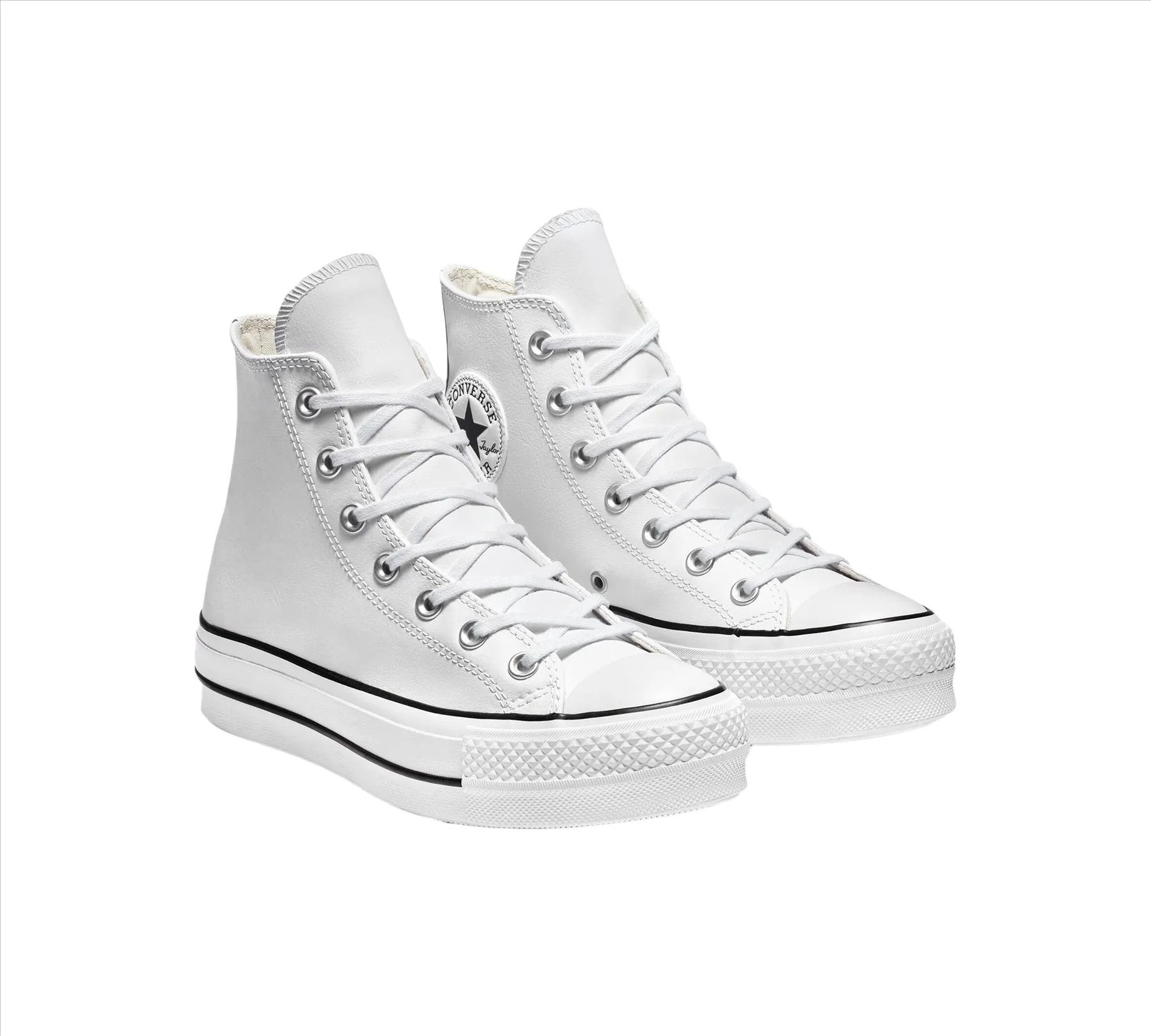 Converse Chuck Taylor All Star Platform Leather 561676C Shoes White UK 3-8