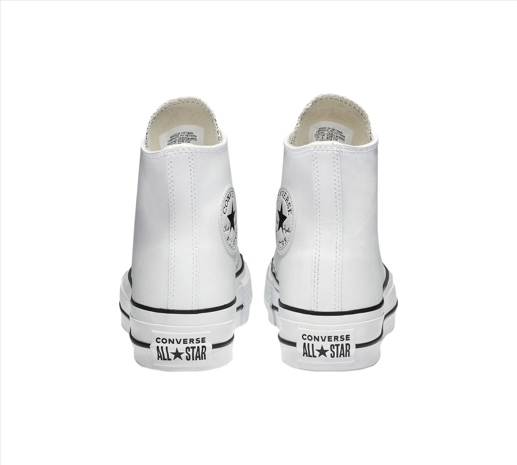 Converse Chuck Taylor All Star Platform Leather 561676C Shoes White UK 3-8