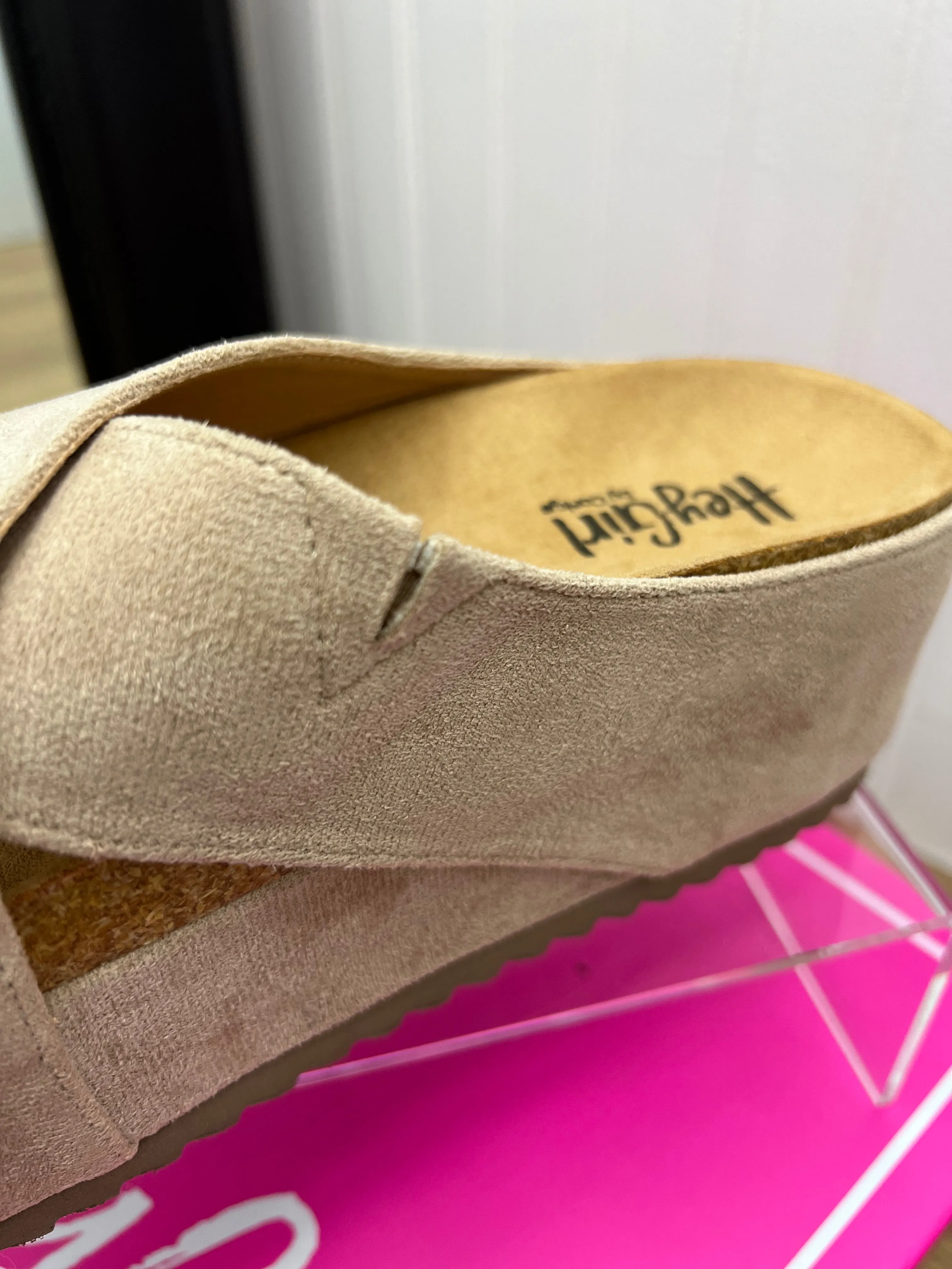 Corkys Don't Cross Me Sand Faux Suede Platform Sandals