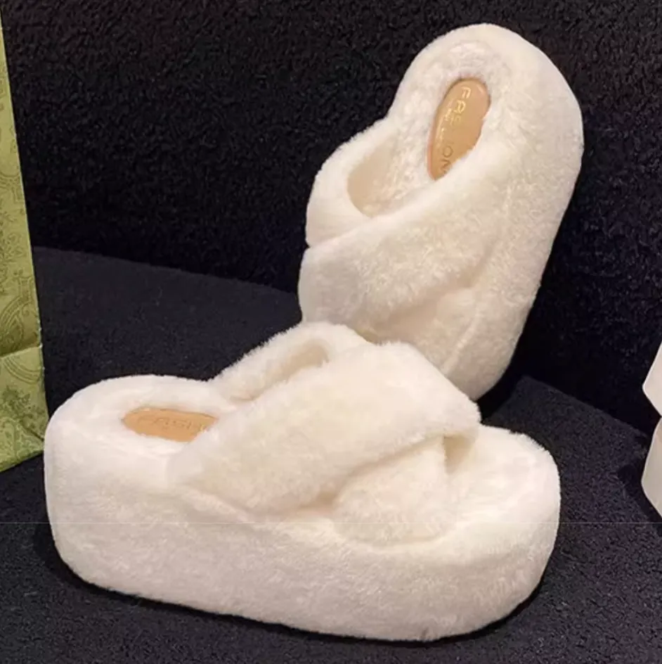 Cute Rabbit Plush Cross Cotton Slipper