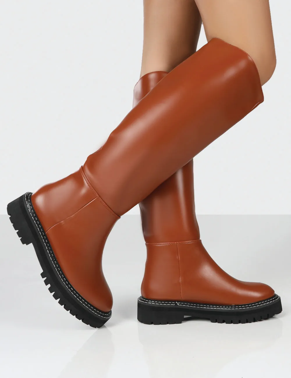 Dana Tan Pu Knee High Boots