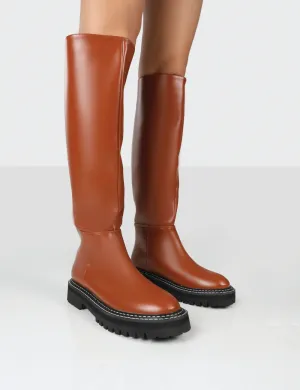 Dana Tan Pu Knee High Boots