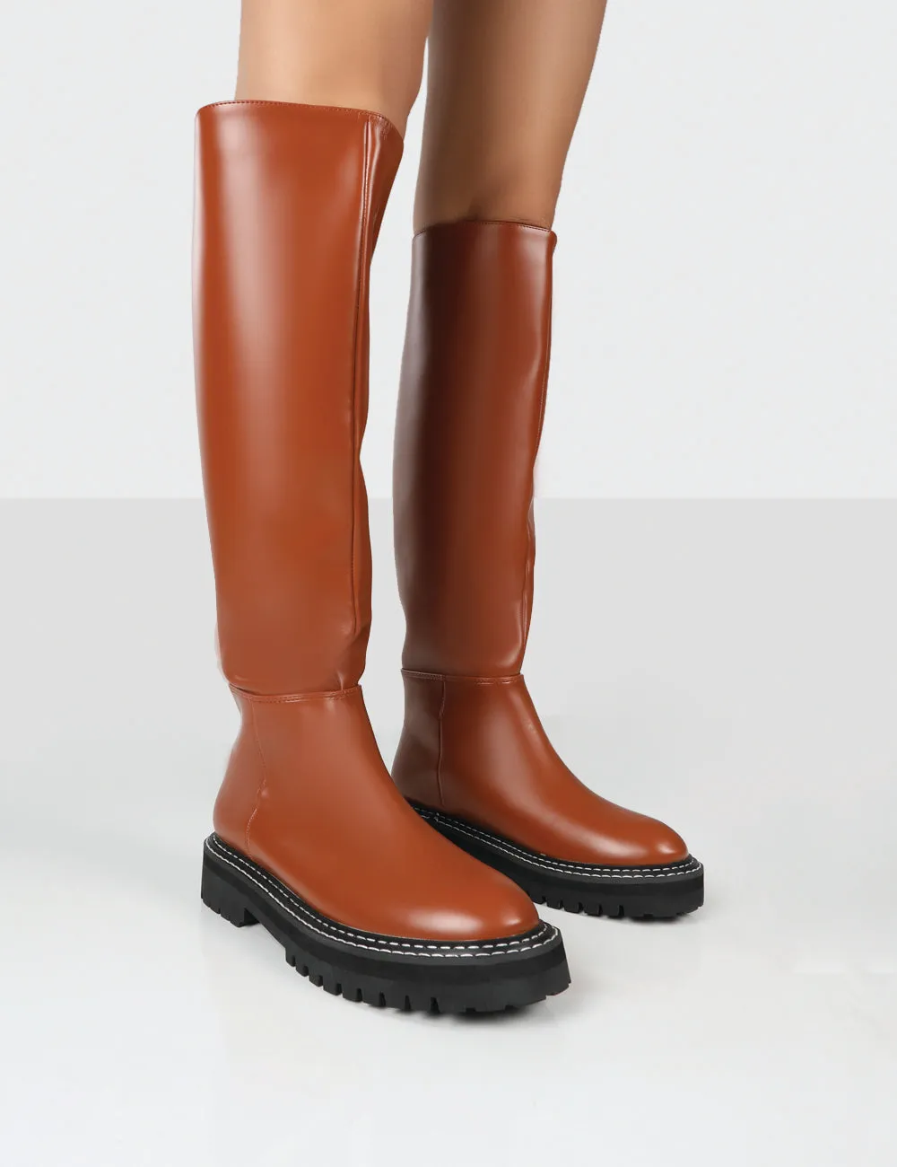 Dana Tan Pu Knee High Boots