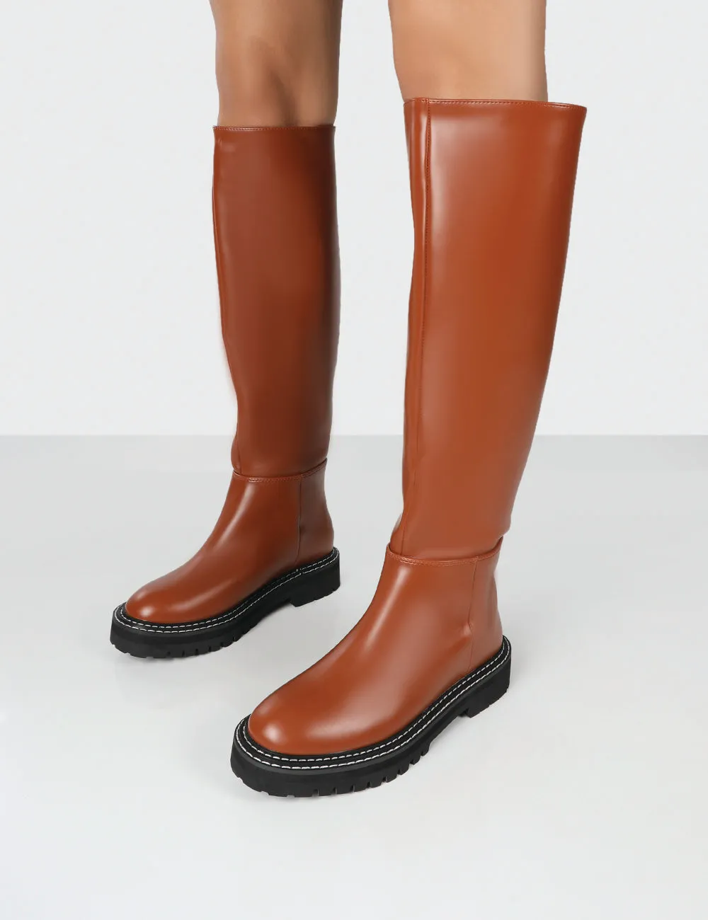 Dana Tan Pu Knee High Boots