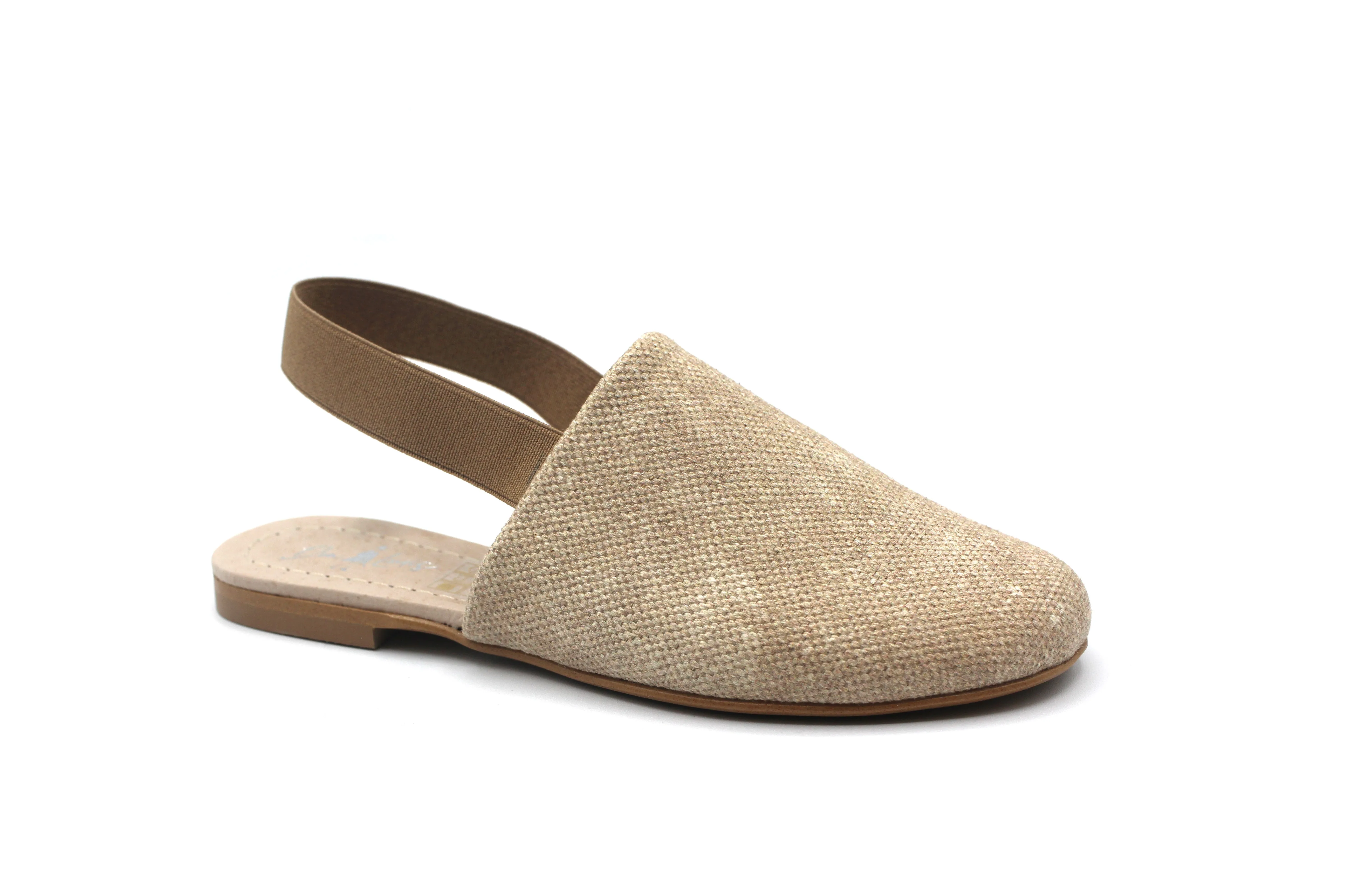 Don Louis Beige Linen Sling Back