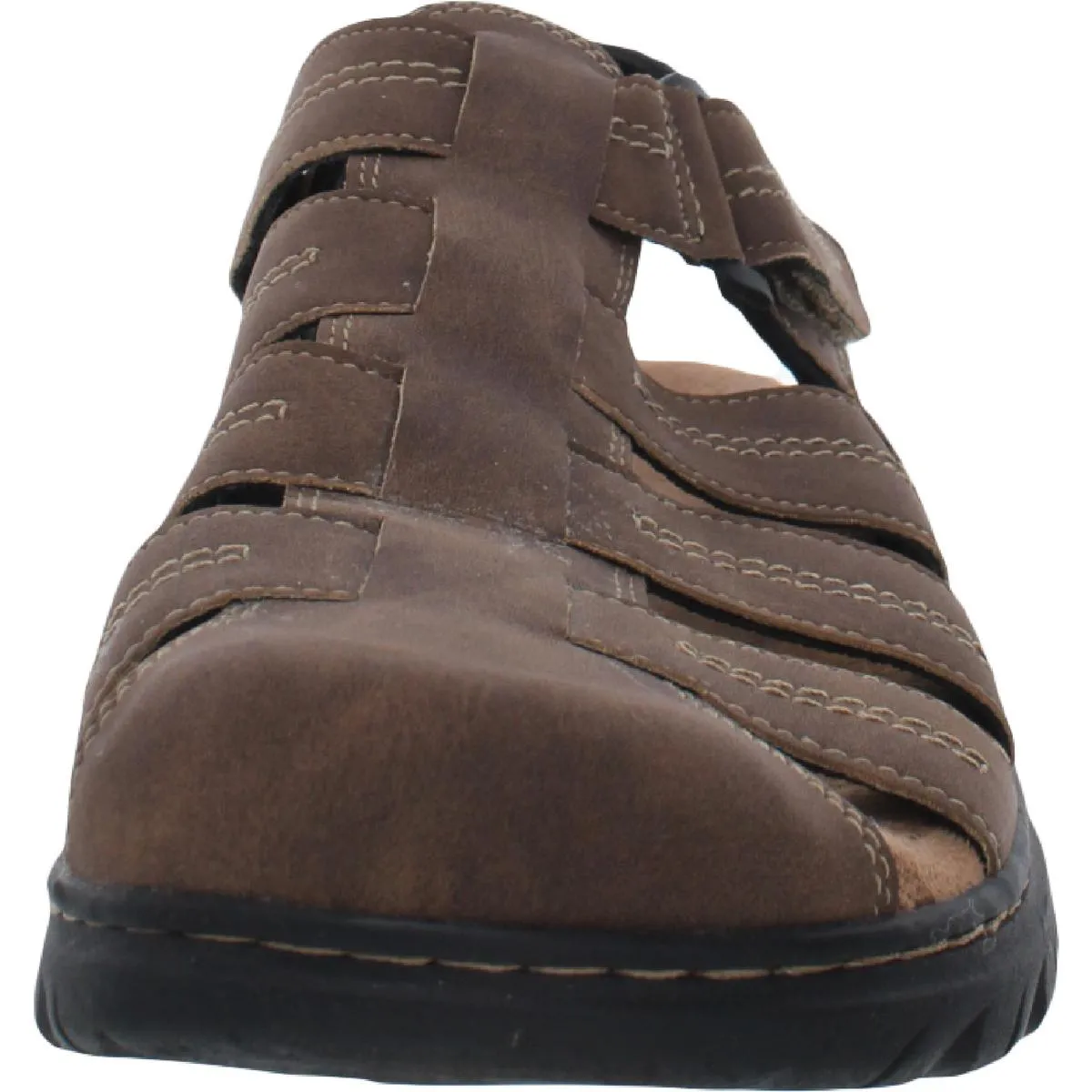 Dr. Scholl's Shoes Mens Candid Faux Leather Caged Sport Sandals