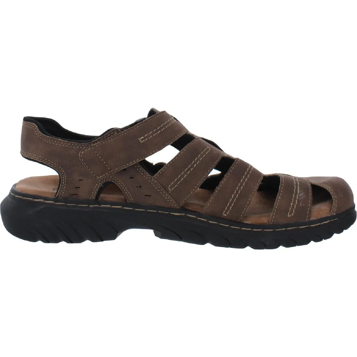 Dr. Scholl's Shoes Mens Candid Faux Leather Caged Sport Sandals