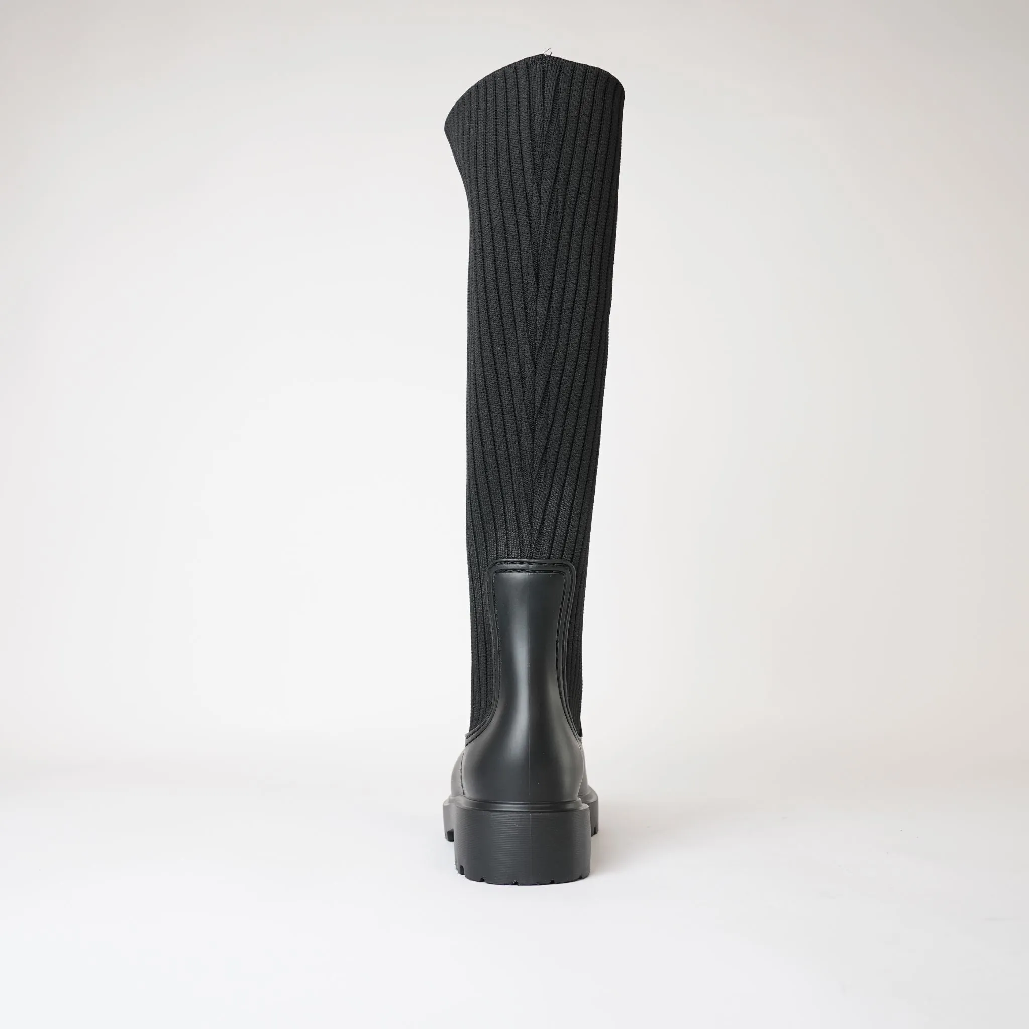Falerce Black Knee High Boots