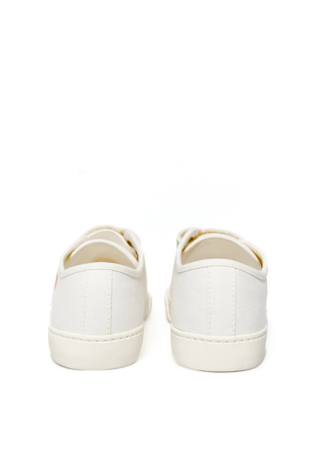 Flowers canvas trainers - Ecru